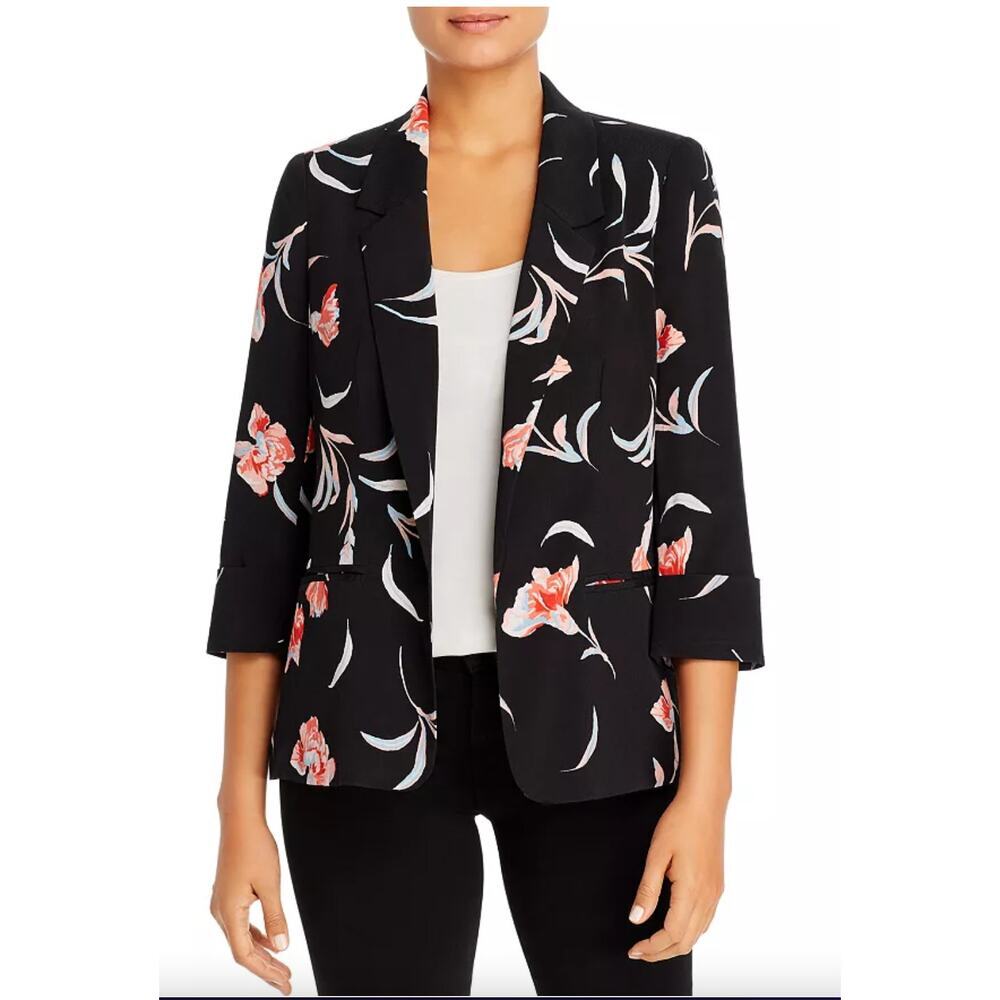 Daniel Rainn Floral-Print Open Blazer Size 1X NWT